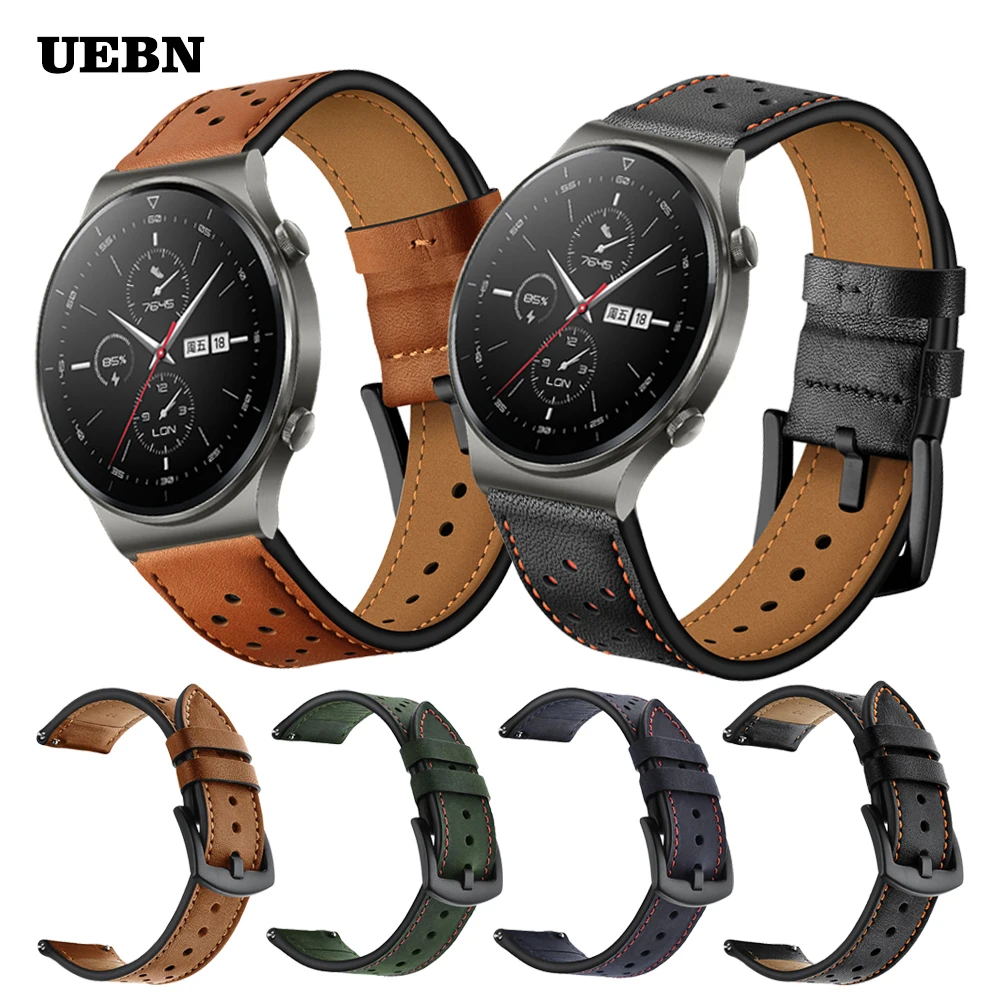 

Genuine Leather Strap For Huawei Watch GT 2 Pro Band Honor GS & ES 46mm 2e Bracelet Watch bands