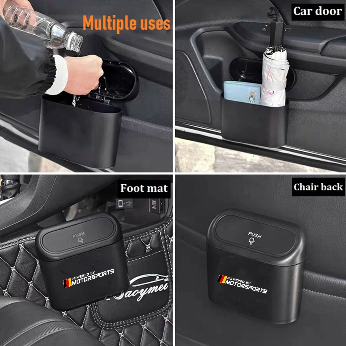 Мини-автомобильный Мусорный Бак С Крышкой, 1 Шт., Мусорный Бак Из Абс-пластика Для Bmw M Серии F30 G30 G20 X3 X5