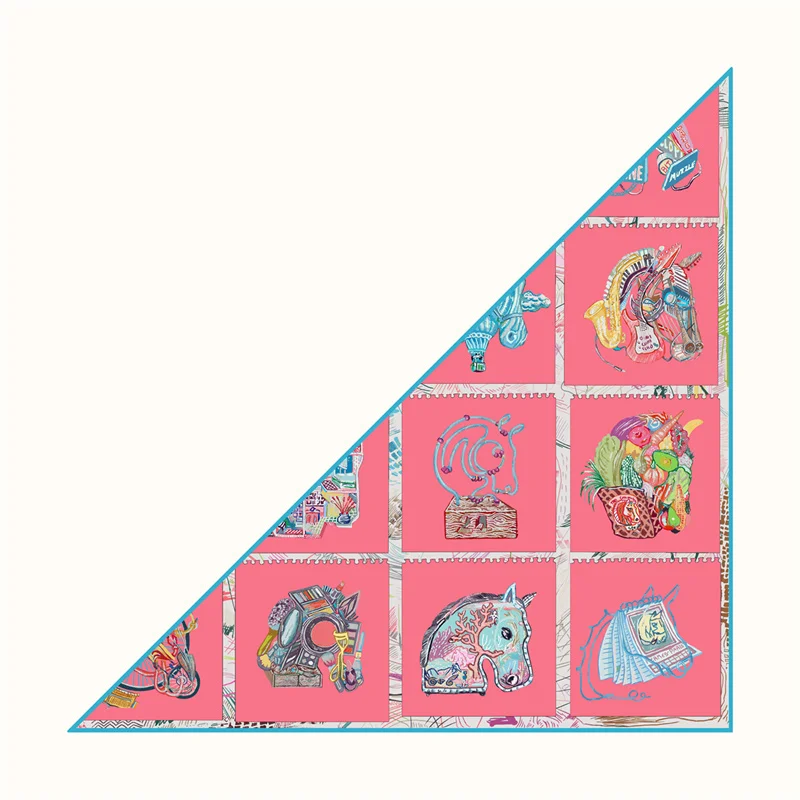 Seide Schal Frauen Regenwald Tiere Dreieck Schals Kopf Echarpes Seide Foulards Femme Wraps Strand Schals Bandana Dame Hijabs – Detail 16