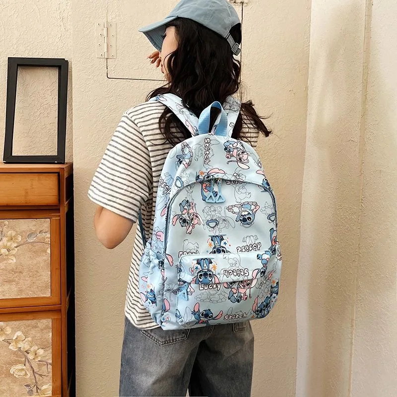 

New Disney cartoon Stitch and Angel Backpack bag Kindergarten school bag lady Backpack