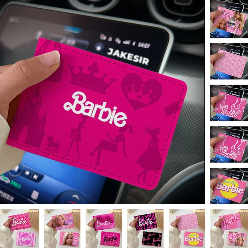 Barbie Driver License Cover, Kawaii Anime, Carteira de ID portátil, Documentos Bolsa de protecção, Novos Presentes, 2 em 1 PU, 37 Estilos