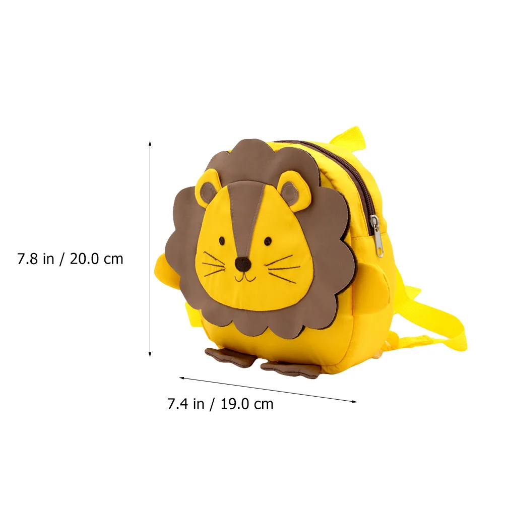 Mochila antimochila con diseño de León de dibujos animados, hebilla ajustable para el pecho, educación temprana para niños pequeños, bolso escolar para guardería, tela Oxford