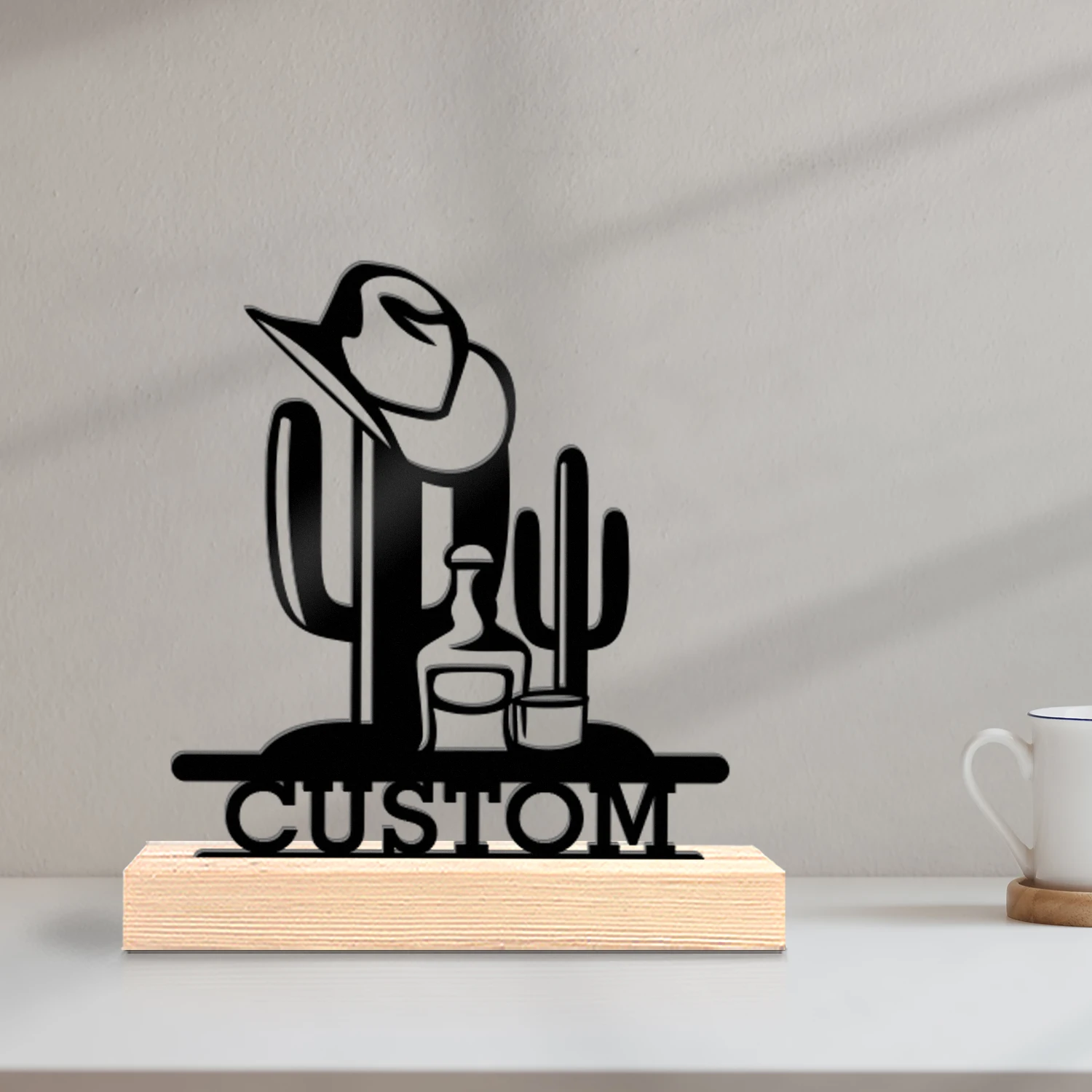 Desktop Laser Engraver - 1 stuk metalen bureaubladdecoratie, aanpasbare inhoud,