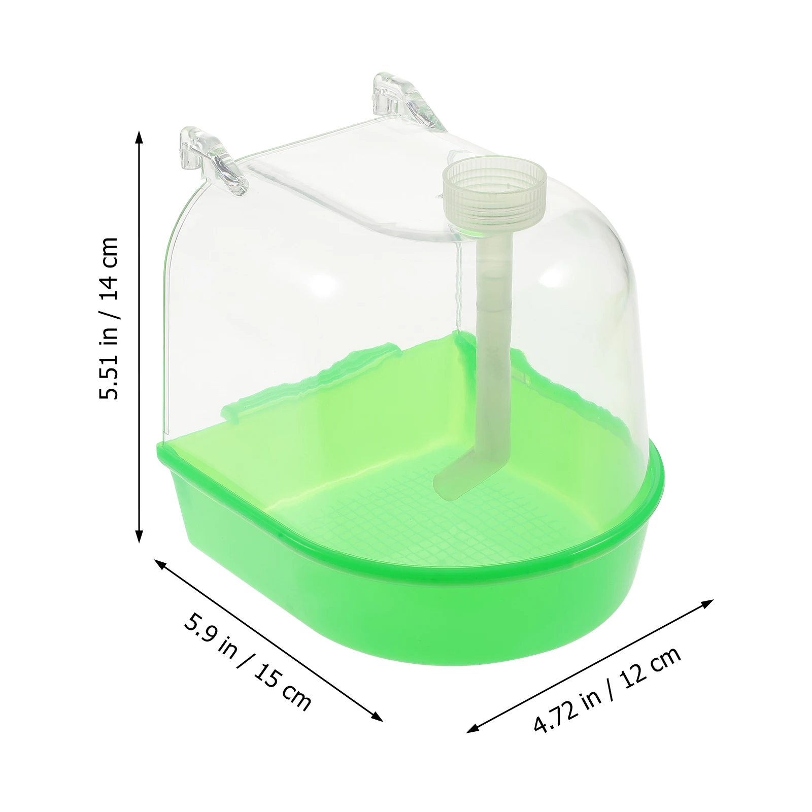 

Bird Bath Cage with Cover for Finches Canaries Lovebirds Promote Healthy Bathing Habits Easy Clean Hook Design