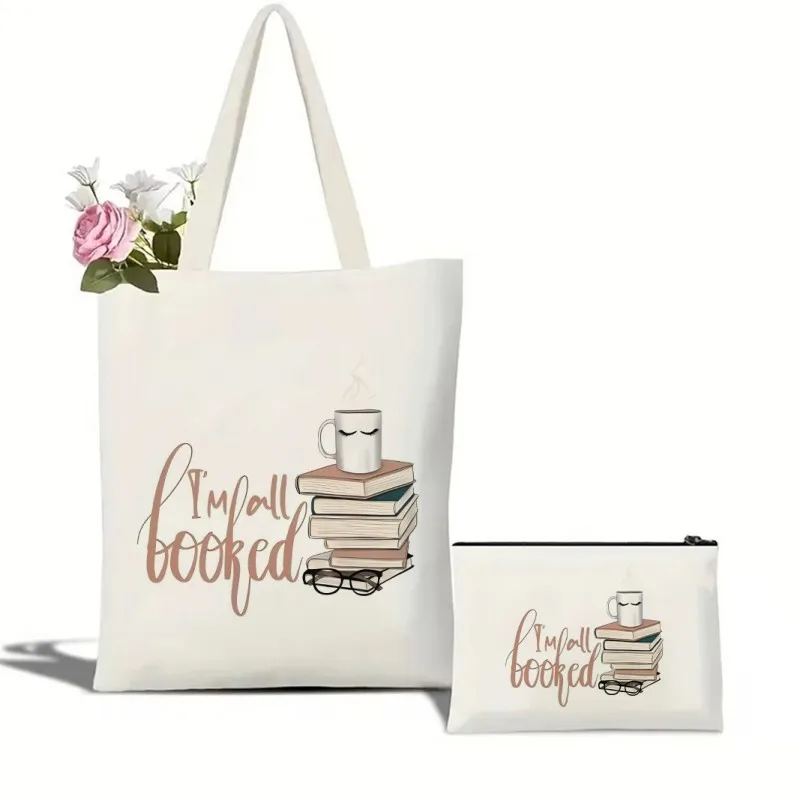 حقيبة يد نسائية من The BiBle حقيبة كتف لمحبي الكتب هدية لمحبي الكتاب هدية حقائب تسوق ذات سعة كبيرة