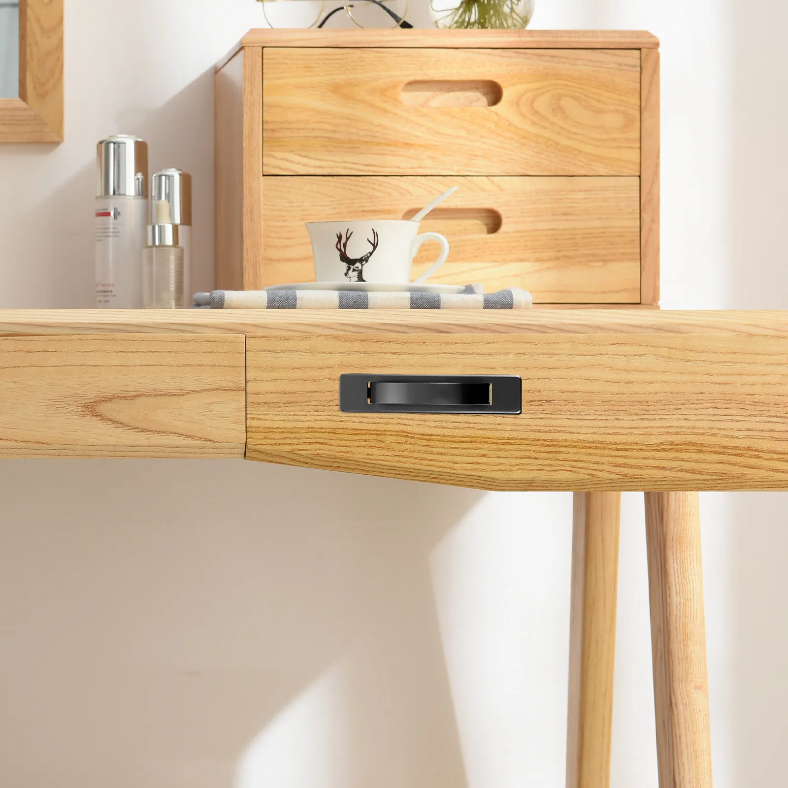 Hidden Drawer Pull Zinc Alloy Invisible Furniture Handle Sleek Minimalist Surface Mount for Kitchen Cabinets Wardrobe Dresser