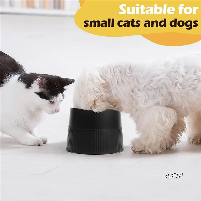 

3X Elevated Dog Bowl, Raised Dog Feeder With Removable Stainless Steel Food And Water Bowl, Non-Skid Dog Dish Black