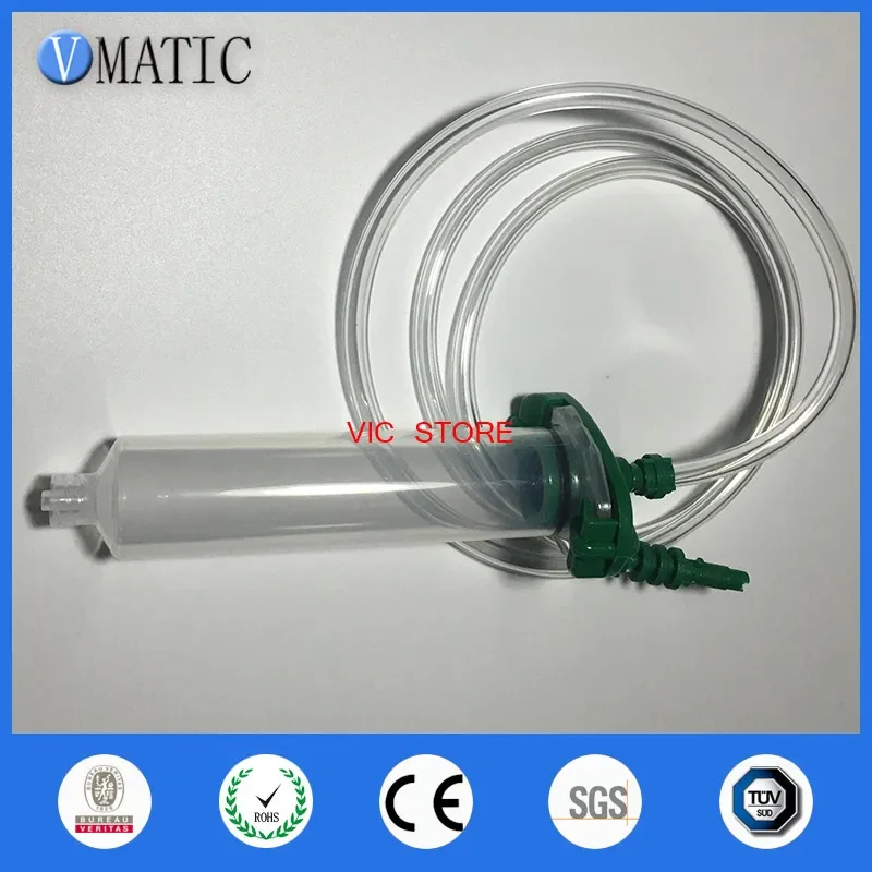 Free Shipping 5 sets EFD 55cc/ml Syringe Barrel Valve Robot Adapter With Syringe & Dispensing Needle Tip