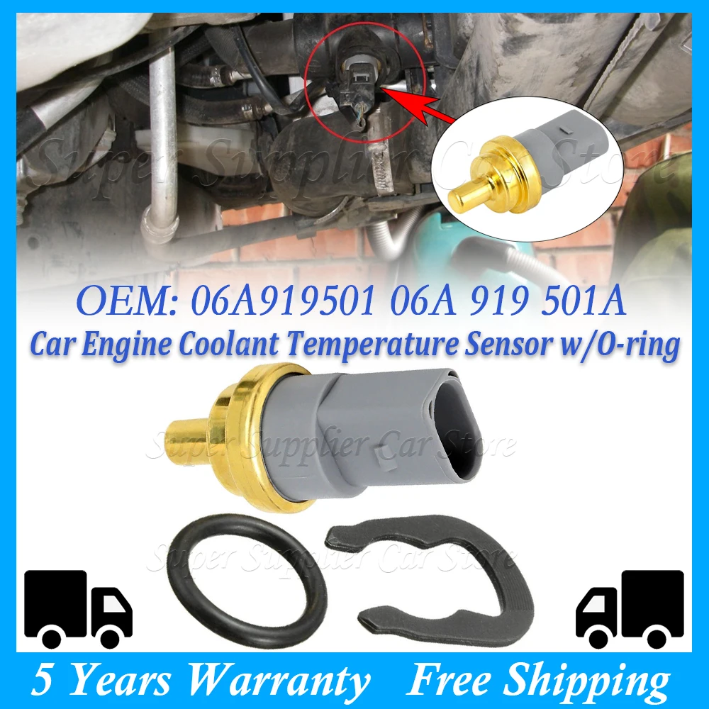 

Новый датчик температуры охлаждающей жидкости двигателя с уплотнительным кольцом 06A919501A 06A919501 06A919501 06A 919 501A
