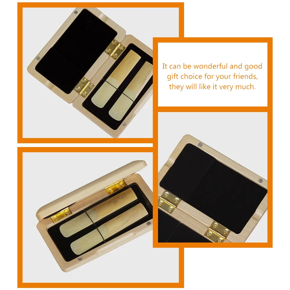 

Solid Wood Box for Oboe Durable Storage Lightweight Portable Musical Accessories Reeds Storage Box Black Color