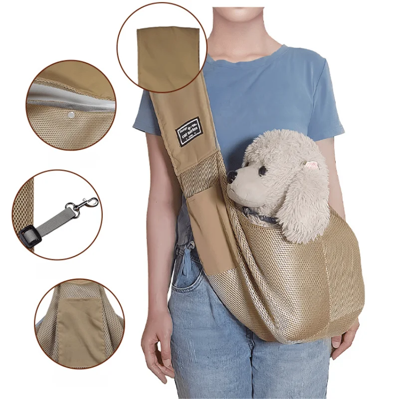

1pc Breathable Mesh Pet Travel Bag For Dogs, Lightweight And Portable Cat Bag For Single Shoulder Or Crossbody Use