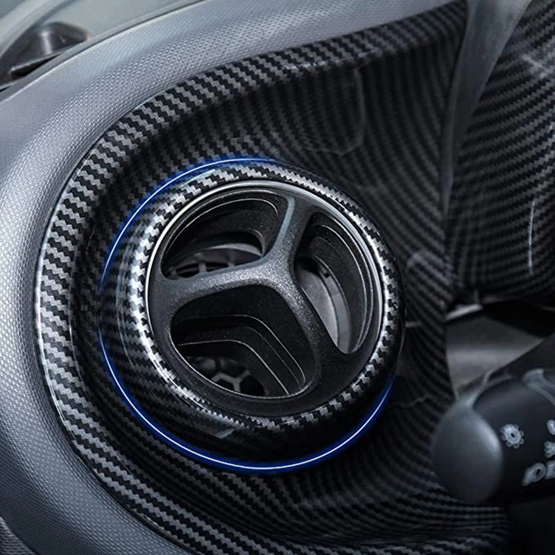 Cubierta de salida de ventilación de aire acondicionado de coche, Marco embellecedor de 4 piezas para Smart 453 Fortwo Forfour 2015-2018