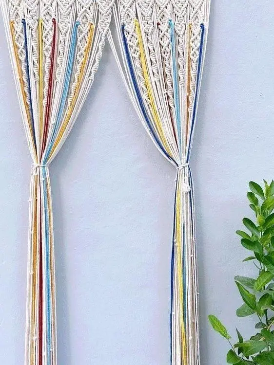 

Декоративная штора ручной работы в богемном стиле для дверного проема, настенная перегородка для гостиной, тканевая занавеска в скандинавском стиле для дома