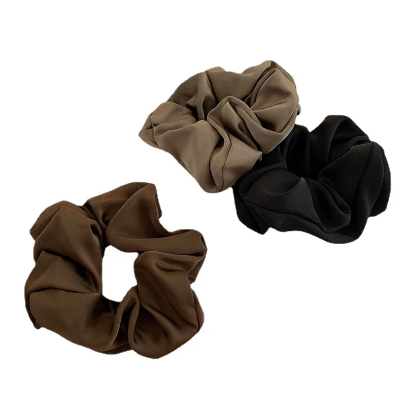 Korean Silk Oversized Scrunchie For Women Elastic Hair Bands Ponytail Holder Elegant Satin Ponytail Hair Rope Hair Tie Accessory