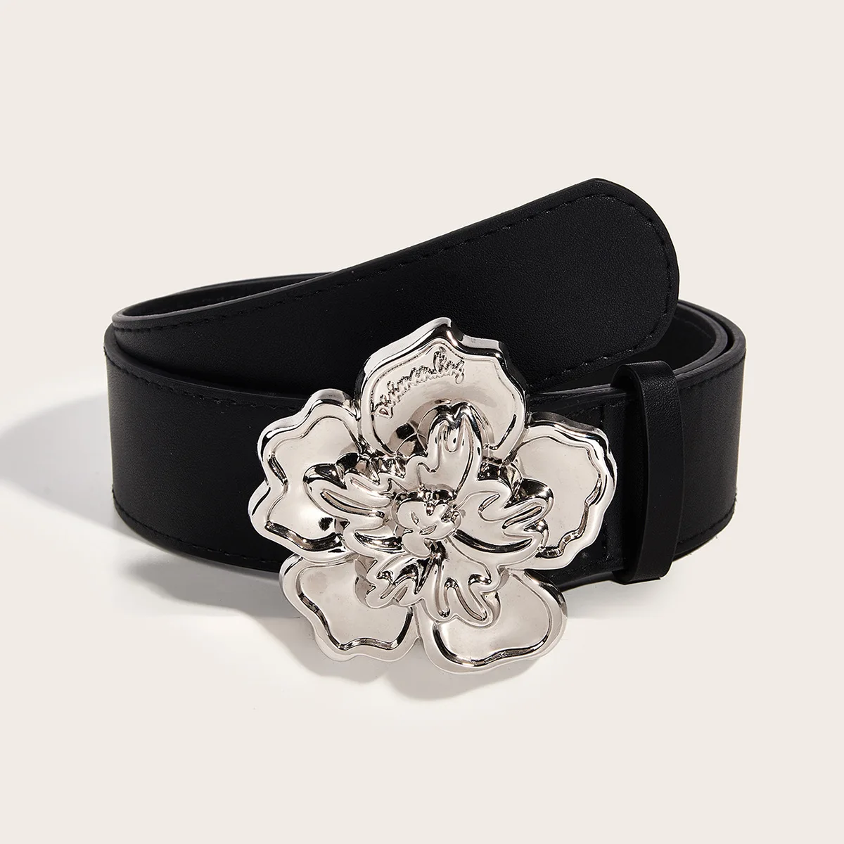 

New Trend Belt Personalized Belt Punk Style Flower Snap Casual Pants Belt Belts for Women