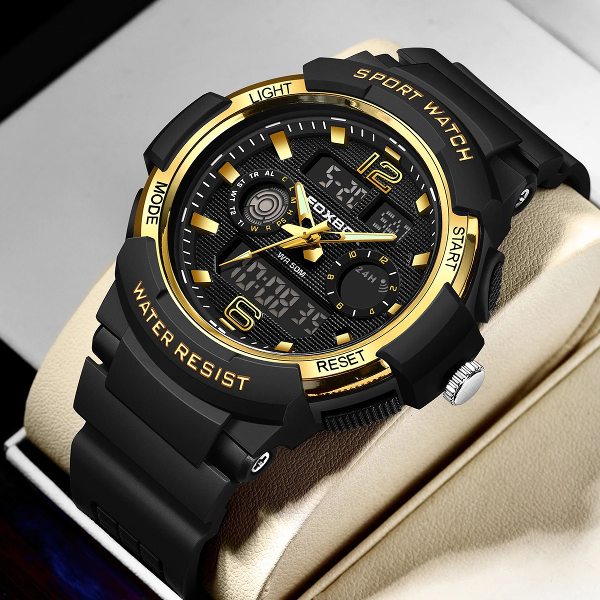 

LIGE модные цифровые часы роскошные светодиодные часы с двойным дисплеем светящийся календарь мужские часы водостойкий хронограф мужские часы спортивные часы