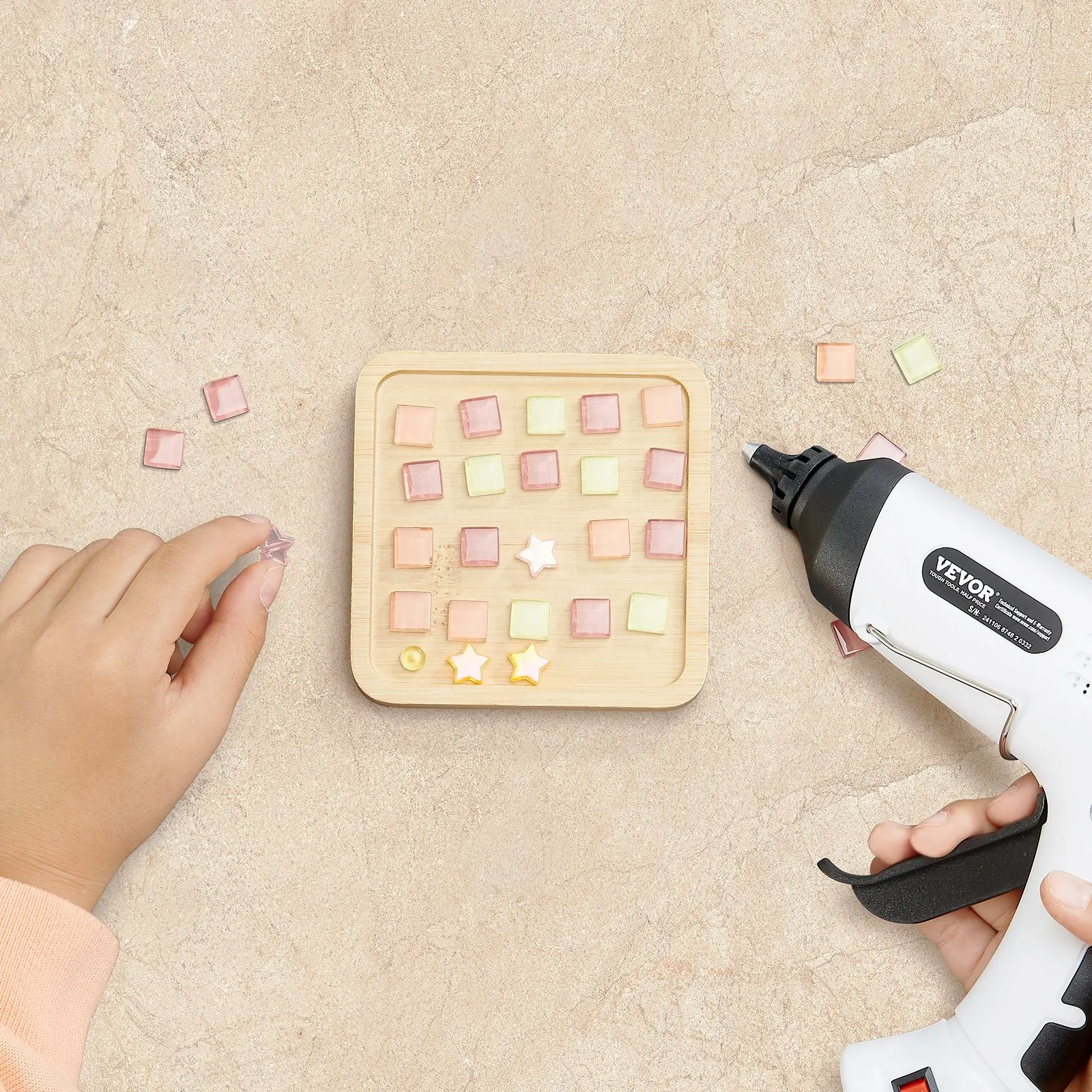 Hot Glue Gun,  Dual Power, Mini Hot Glue Gun With 20 Premium Glue Sticks And Oxford Cloth Bag