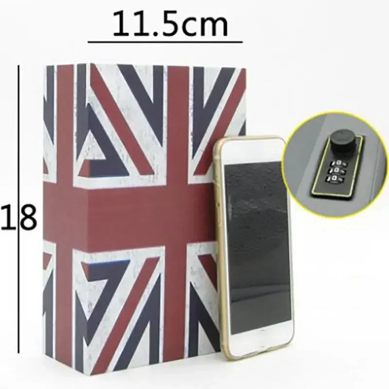 Password Security Safe Lock Money Cash Coin Storage Key Locker Kid Gift Mini Security Dictionary Safe Box Book Money Hide Secret