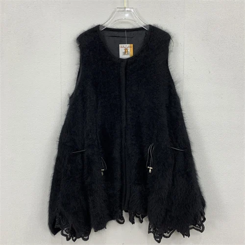 سترة صوفية عتيقة متعددة الاستخدامات فضفاضة بنمط الماس سترة بلو ملونة للنساء حلوة Sle مستديرة Ne زر واحد