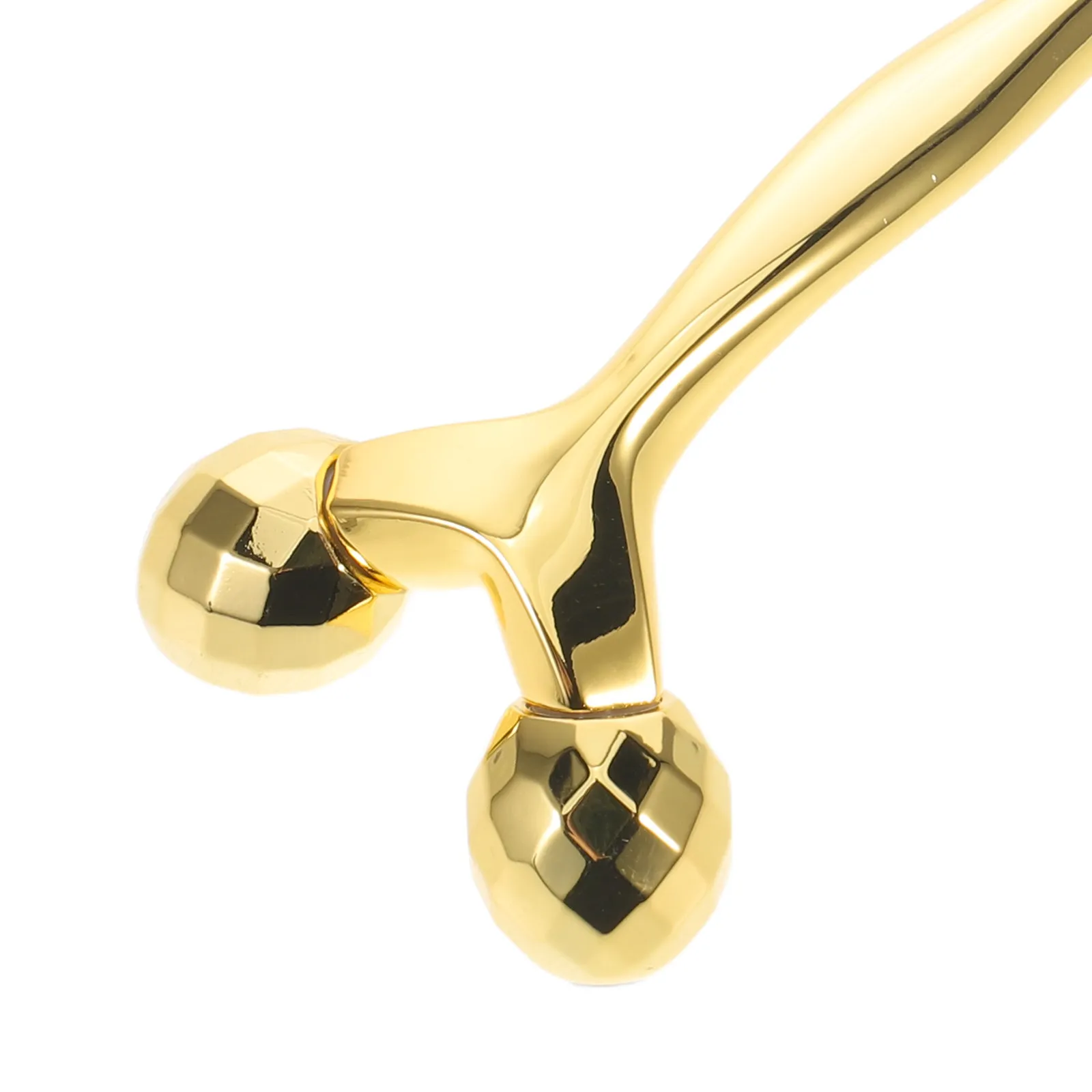Facial Roller Dual-Ended Metal Gold Face Neck Massage Tool Double Sided Roller Manual Face Sculpting Lifting Skin Care view 4