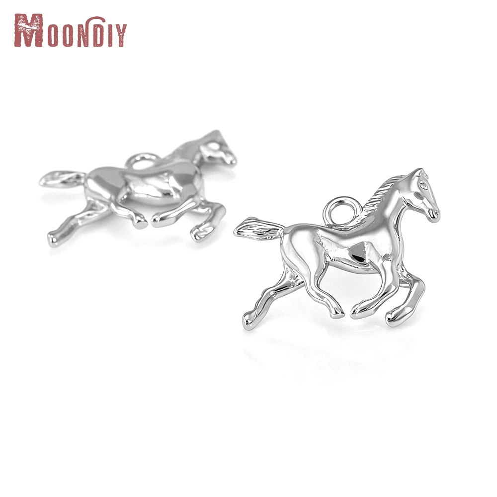 4 PZ 14.5x19 MM 18 K Colore Oro Ottone Cavallo Pendenti con ciondoli di Alta Qualità Fai Da Te Collana Orecchini Accessori di Gioielli Che Fanno Forniture