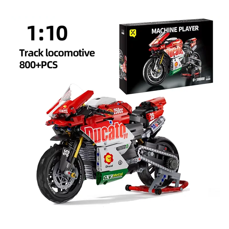 1:10 Motorcycle Model 883PCS Technical Building Blocks Set Collectible Motorcycle MOC Toys as Christmas Gift for Children Adults