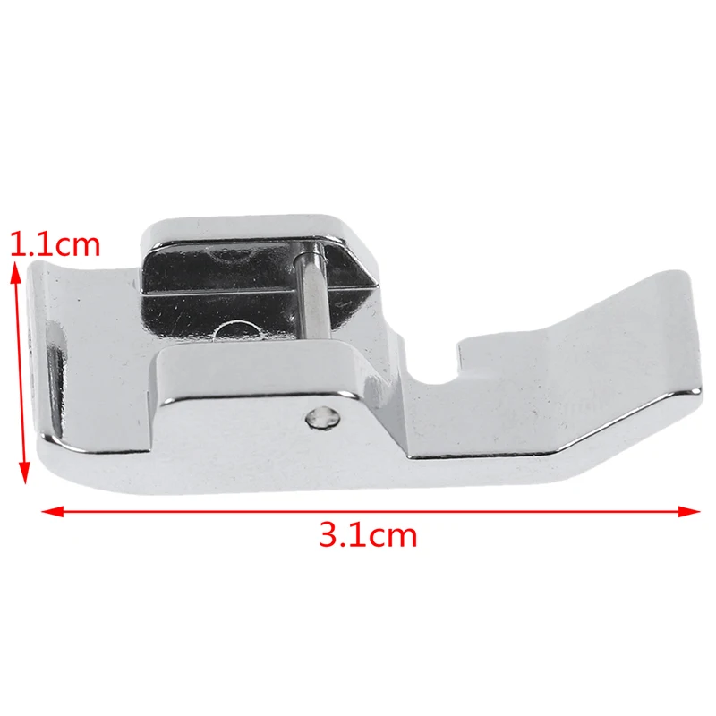 1 pc Durable Narrow Clip-On Zip Zipper Presser Foot For Brother / Singer / Janome / Butterfly / Feiyue