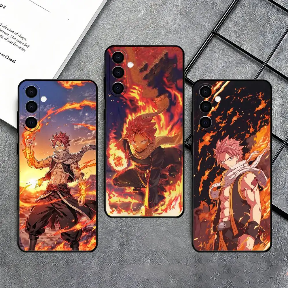 Fairy Tail Natsu Dragneel Phone Case For Samsung Galaxy A73,A72,A71,A70,A53,A52,A51,Others Soft Black Cover