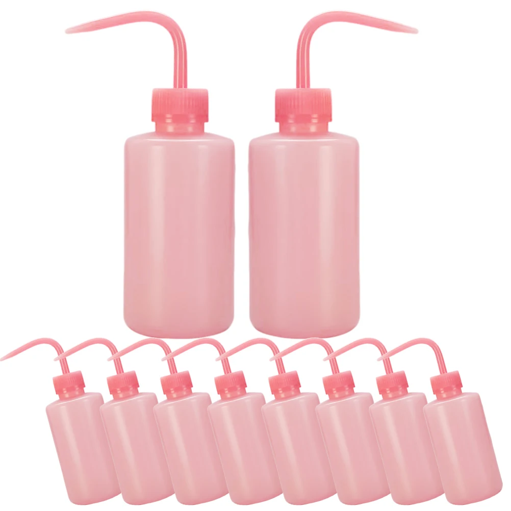 

10pcs Watering Can 250ml Clear Squeeze Bottles Bend Neck Plant Feeder Flower Tool Plastic Bottle Long Mouth Design PE Material