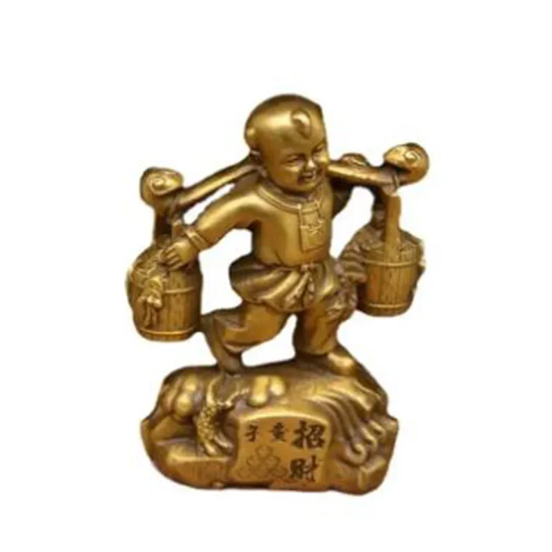 

Brass carrying pole Boy Duozi Duofu Wholesale Lucky Boy Bronze Ornaments