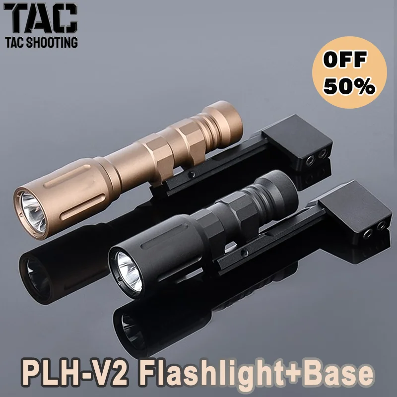 

WADSN PLH-V2 PL350 PDW350 Tactical Flashlight High Power Airsoft Weapon Scout Light With M-lok Keymod Rail Offset Mount Base