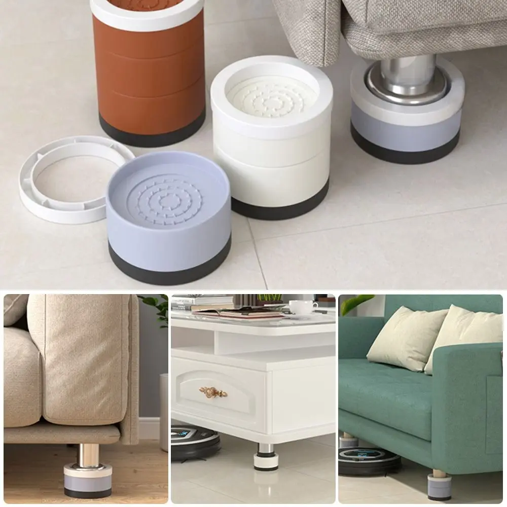 Heavy Duty Bed Chair Risers Feet Leg Lift Furniture Extra Raisers Non-slip Pads For Table Couch Chair Cabinet Washing Machine