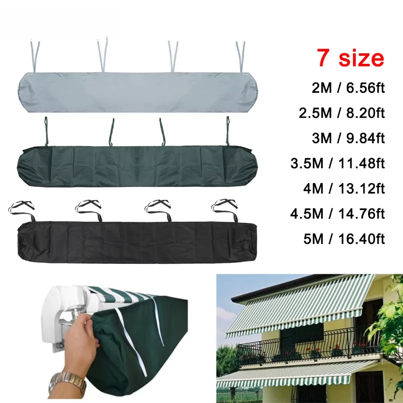 3m Oxford Patio Awning Winter Storage Bag Yard Garden Shelter Rain Weather Cover Protector Sun Canopy Cloth
