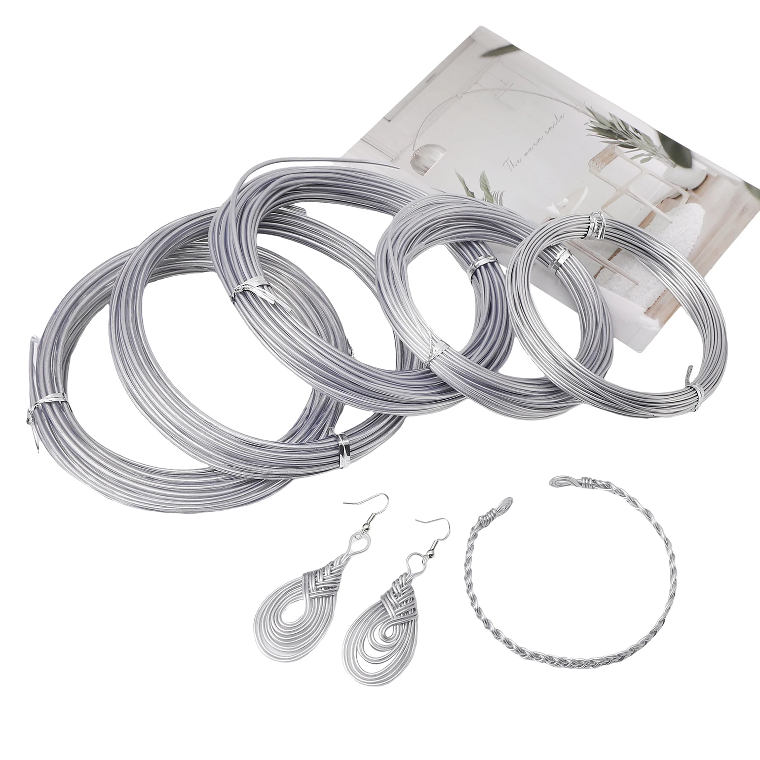 5-10m/bag Aluminum Wire 1.2/1.5/2/2.5/3mm Sliver Color Flexible Modelling Wire For DIY Jewelry Making Earrings Accessories