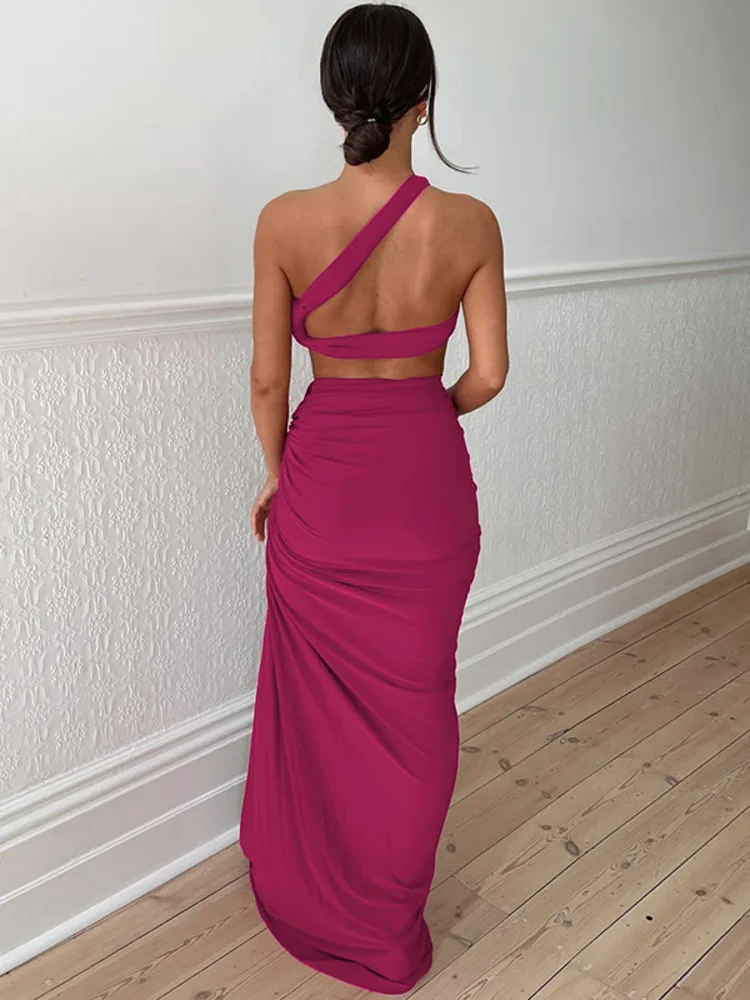 Articat new sexy Open Back zweiteiliges Set Damen Top Slim Fit Split Half Rock Set weibliche Mode Party Abendkleid Strand Set