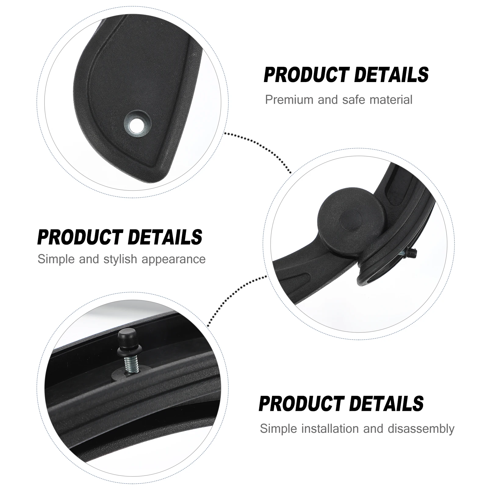

1 set Armrests Swivel Chair Grip Handle Replacement Seat Handle For Office Chair Armrest Universal Stretchable Grab Handles For