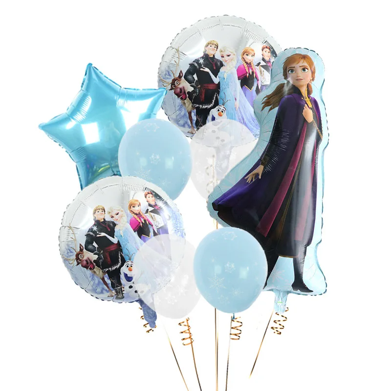 Frozen Foil Balloons Set Elsa Anna Princess Olaf Cartoon Theme Party Decorate Girls Birthday Baby Shower Wedding Party Supplies