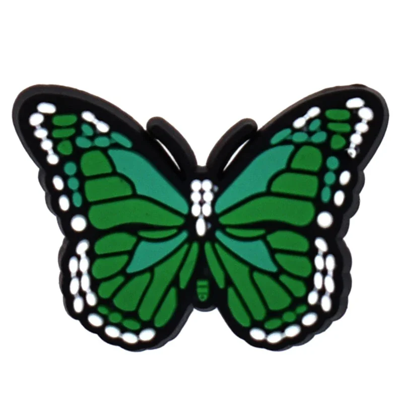 Dijes de mariposa coloridos para zapatos, sandalias de cocodrilo, alfileres de zuecos, decoraciones de zapatos, accesorios para hombres, insignias para niños