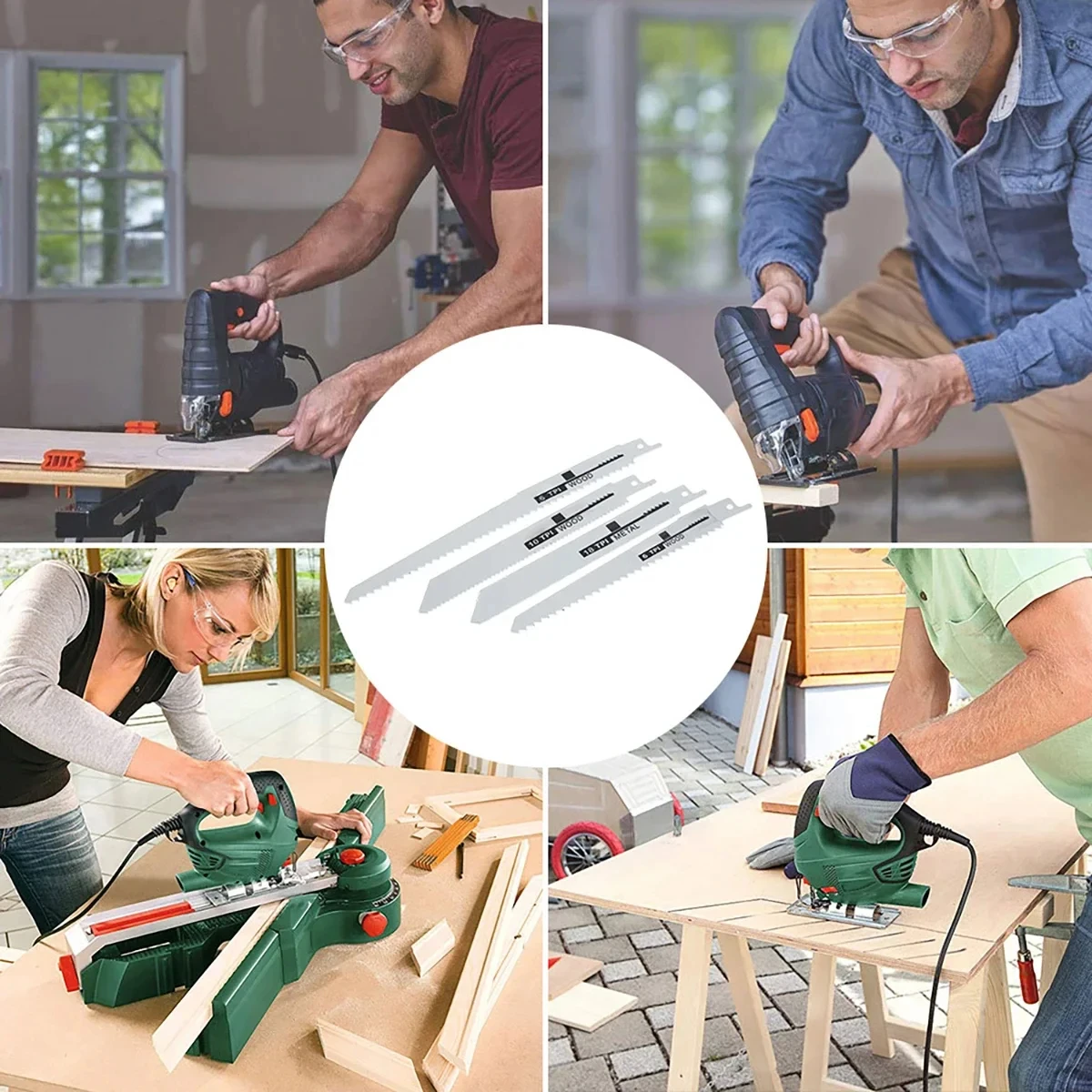 10Pcs Reciprocating Saw Blades Multi-Purpose Saber Saw Handsaw for Wood Metal Plastic Pipe Cutting Power Tool Accessories