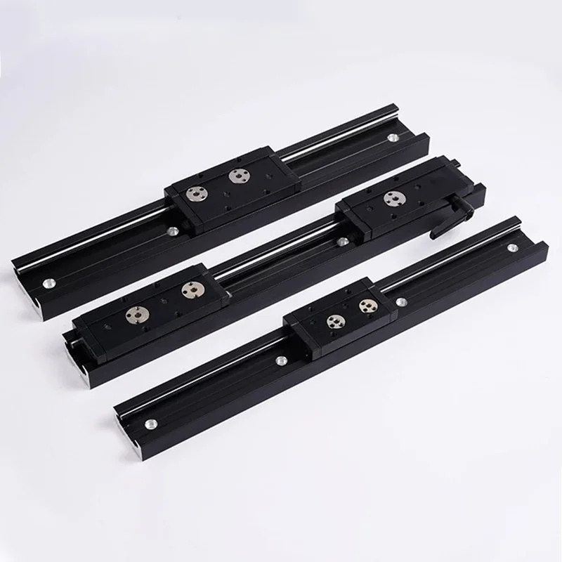 1pc linear guide black Silver Built-in dual-axis 28mm SGR10 Roller slide 1 set: 1 SGB10 block and 1 SGR10 Woodworking guide cnc