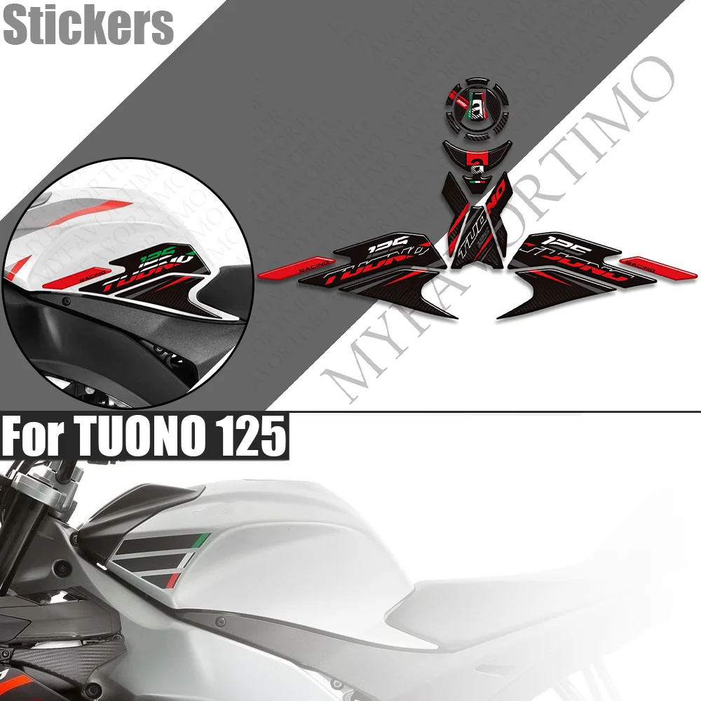 

For TUONO 125 Motorcycle Tank Pad TankPad 3D Bike Cap Grips Gas Fuel Kit Knee Stickers Decals Protection TUONO125