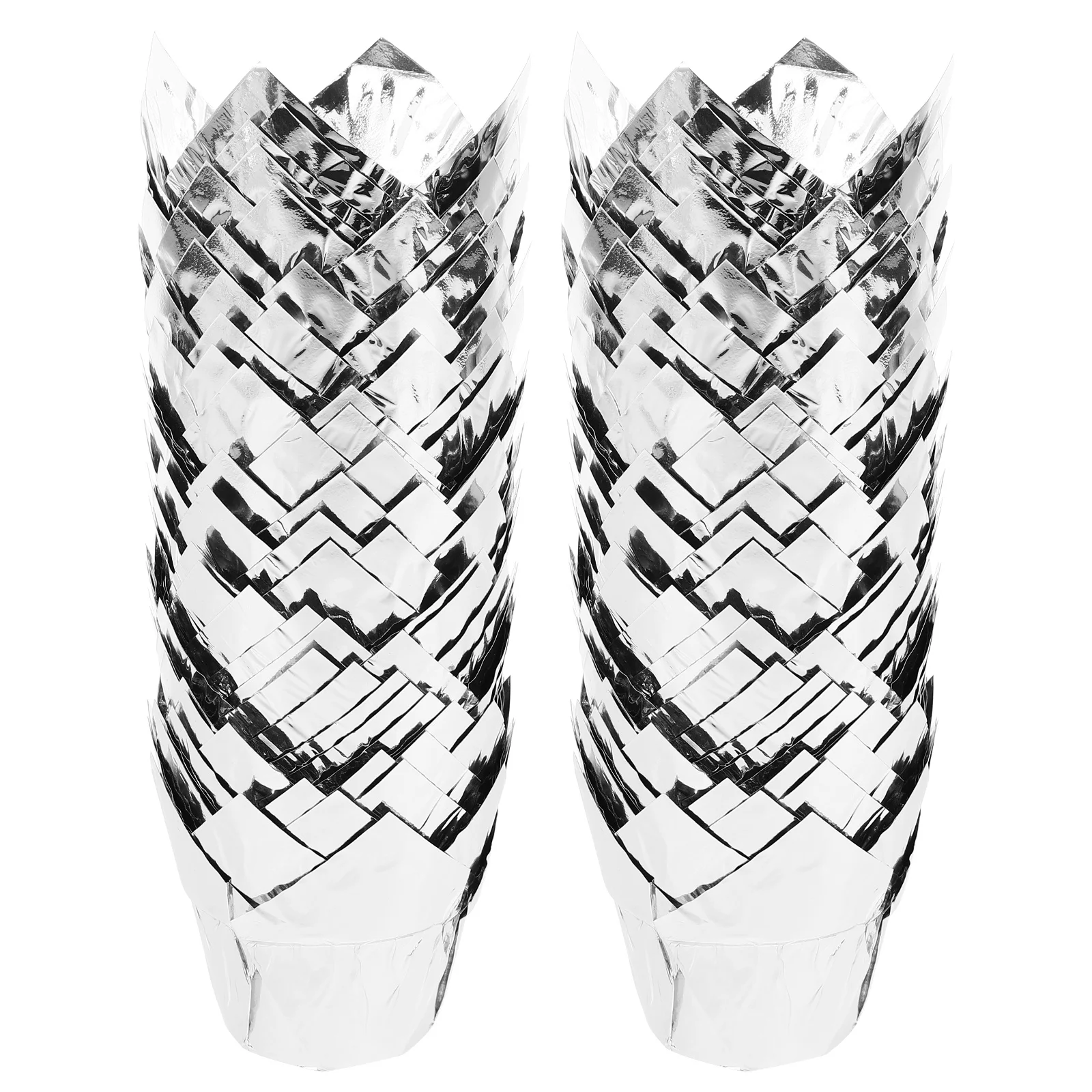 

50Pcs Tulip Cupcake Liners Aluminum Foil Baking Cups Disposable Wrappers for Halloween Birthday Wedding Shower Xmas Muffin