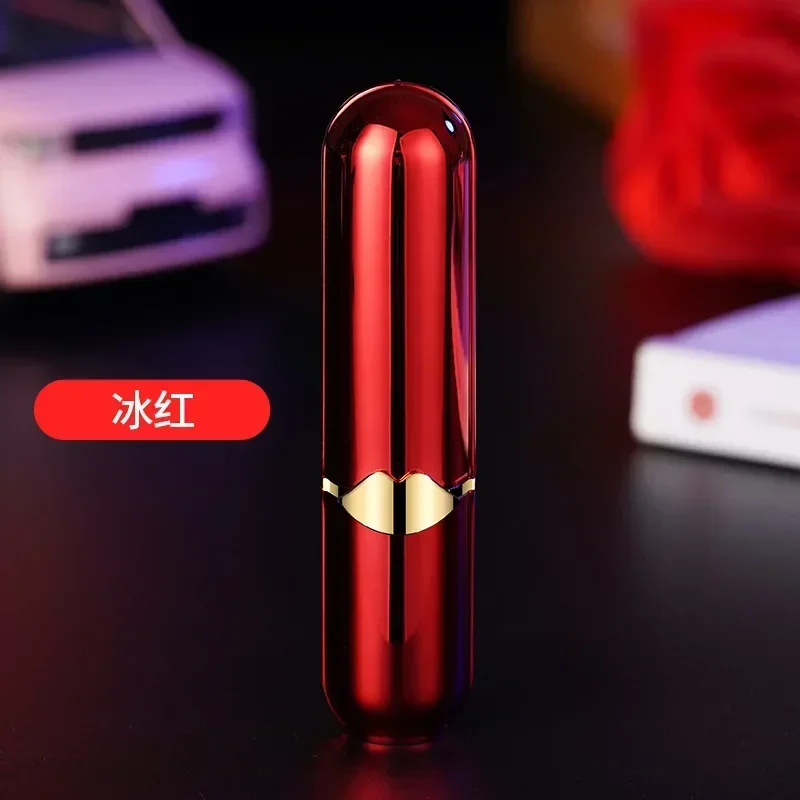 Gas Lighter Mini Cute Lipstick Lighter Fun Shape Small And Exquisite Portable Ladies Lighter Cigarette Accessories Small Gifts