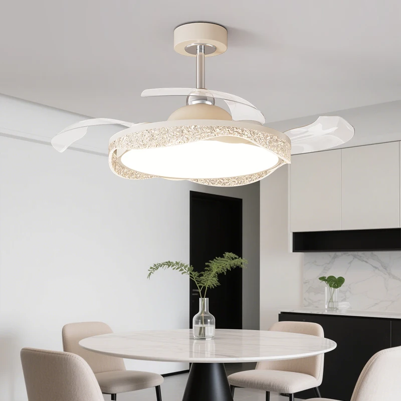 Nordic Style Ice Crack Ceiling Light Modern Luxury Led Fan Ceiling Lamp For Living Room Bedroom Study Room Indoor Lighting Decor