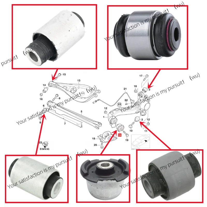 

Rear Trailing Arm Bushing 33326770786 33326771828 33306852895 33326770824 33321092247 For BMW E46 316i 318i 320 323 325 328 330
