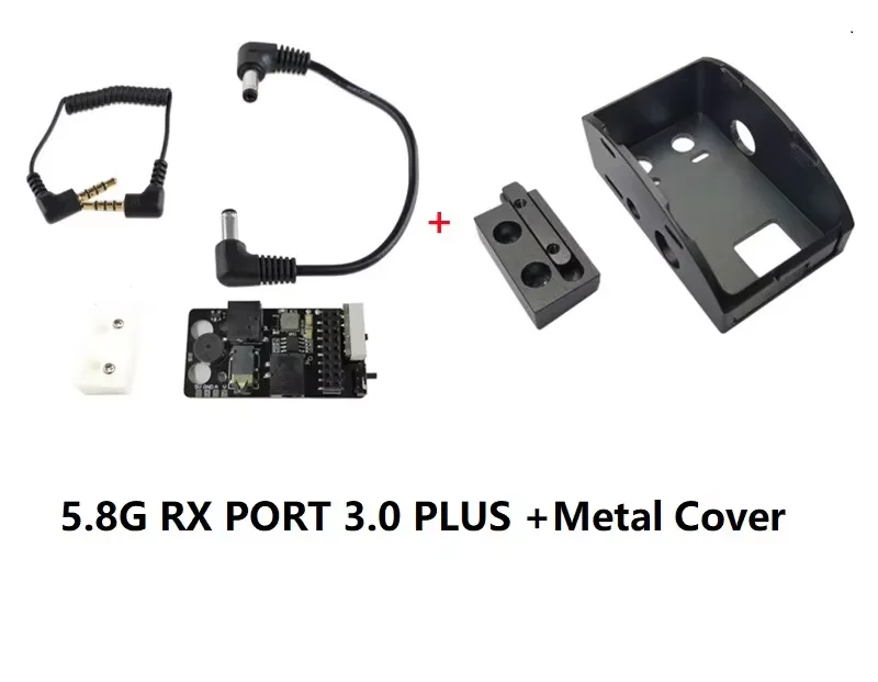 Compartimento Base del receptor analógico FPV 1,2G/1,3G/5,8G RX PORT 3,0 PLUS adecuado para gafas de vídeo DJI V1 V2 FPV con bajo voltaje