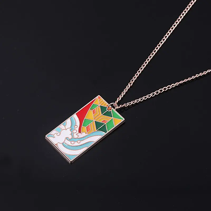 귀멸의 칼날 애니메이션 주변 상품 코초 시노부 메탈 목걸이 펜던트 패션 맞춤형 액세서리 코스프레 니치 선물