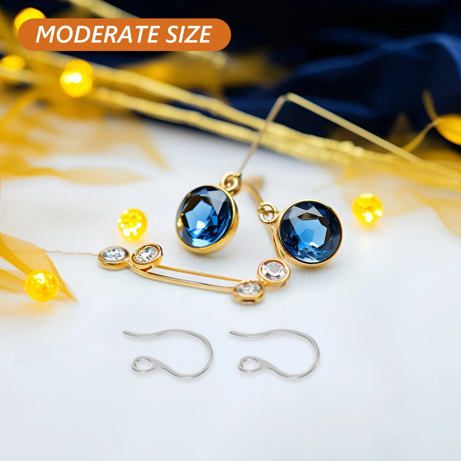20 accessori per orecchini a forma di orecchio, accessori in acciaio inossidabile per la creazione di gioielli