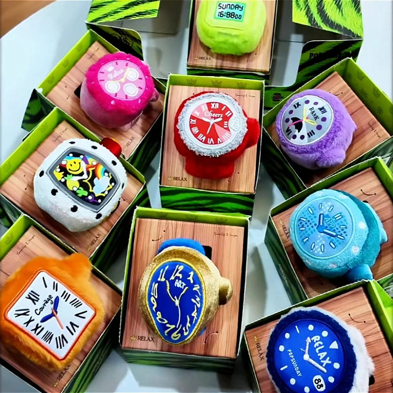 

POP SUNDAY Relax 2.0 Watch Series Blind Box Cute Plush Pendants Mystery Box Fashion Wearable Watch Accessories Toys Trendy Gifts