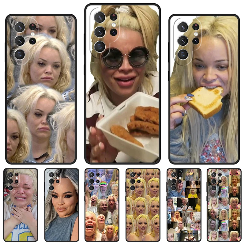 

Чехол для телефона Trisha Paytas Sexy Eating Collage для Samsung Galaxy S24 S25 S23 S22 Ultra Note 10 20 Plus S20 S21 FE Cover